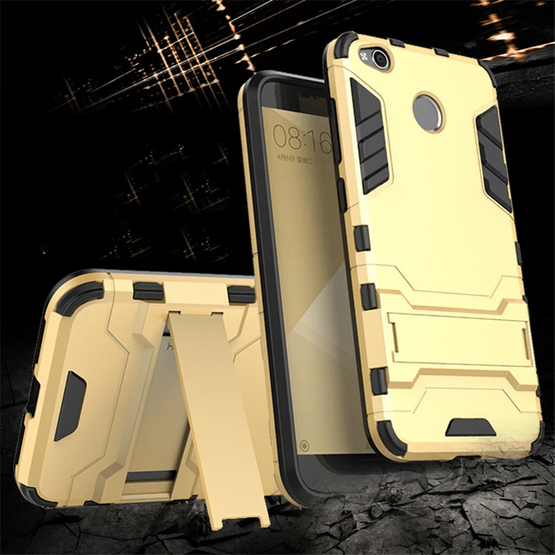 

Stent function phone cover case For Redmi note 4 Note 4x pro cover case bumper 2 in 1 Heavy Duty cover case For Redmi 4X