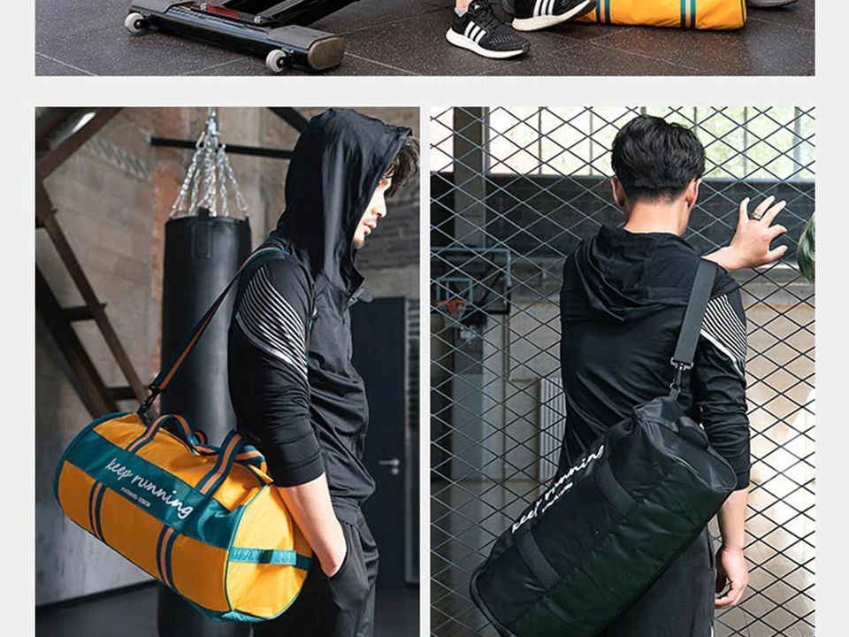 Спортивная сумка для мужчин, фитнеса, женщин, тренировочная сумка для спортзала, многофункциональная дорожная водонепроницаемая сумка, сумка через плечо, Влажная и сухая разделительная сумка