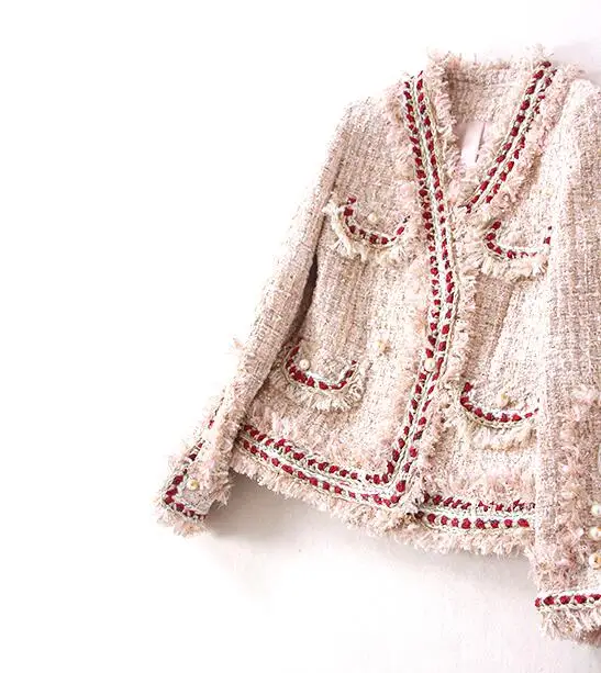 hot pink tweed jacket