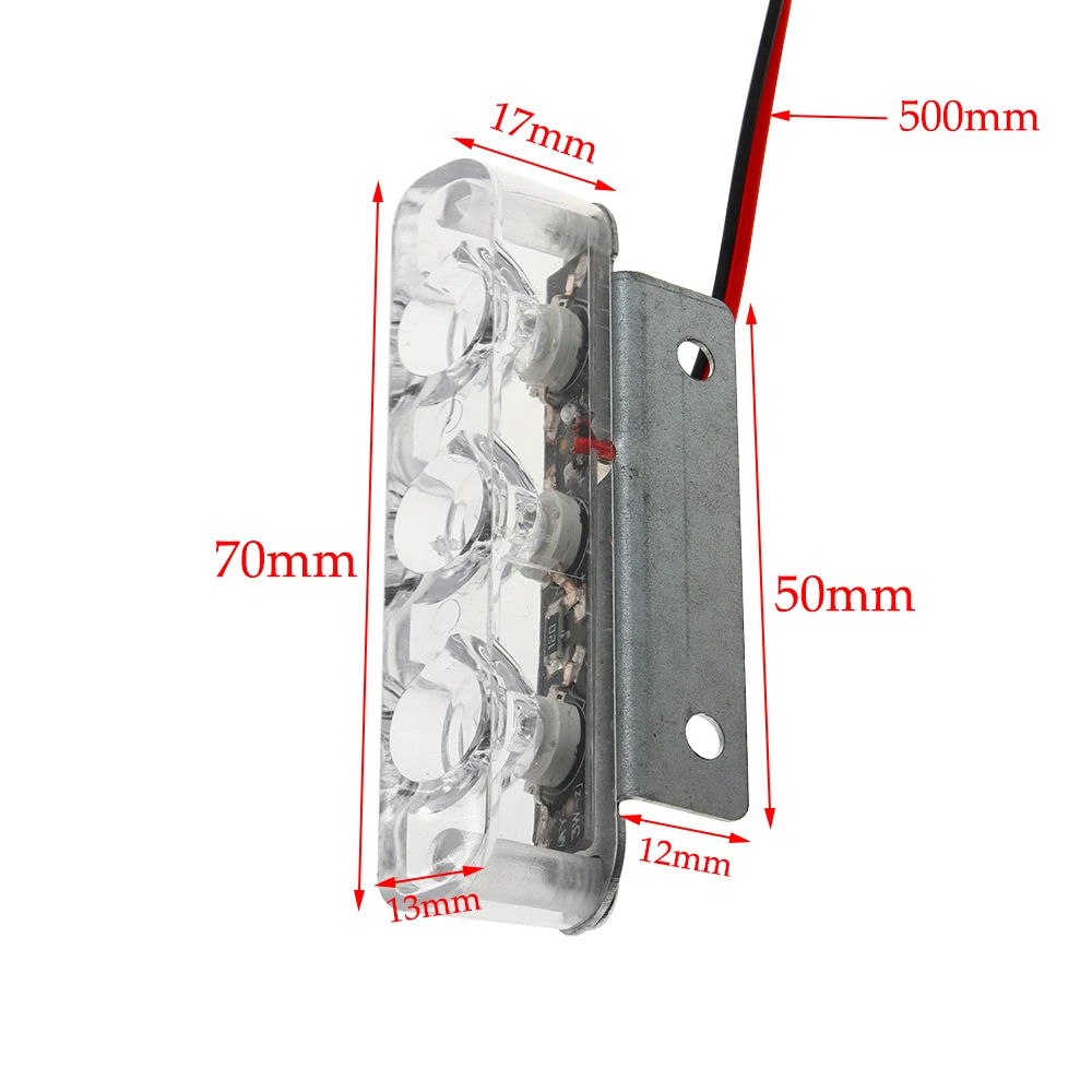 2 шт. DC 12 В автомобильный Грузовик Мотоцикл Задний стоп светодиодный свет 3 светодиодный стробоскоп 6 Вт полицейская мигалка Предупреждение светодиодный тормозной фонарь лампа