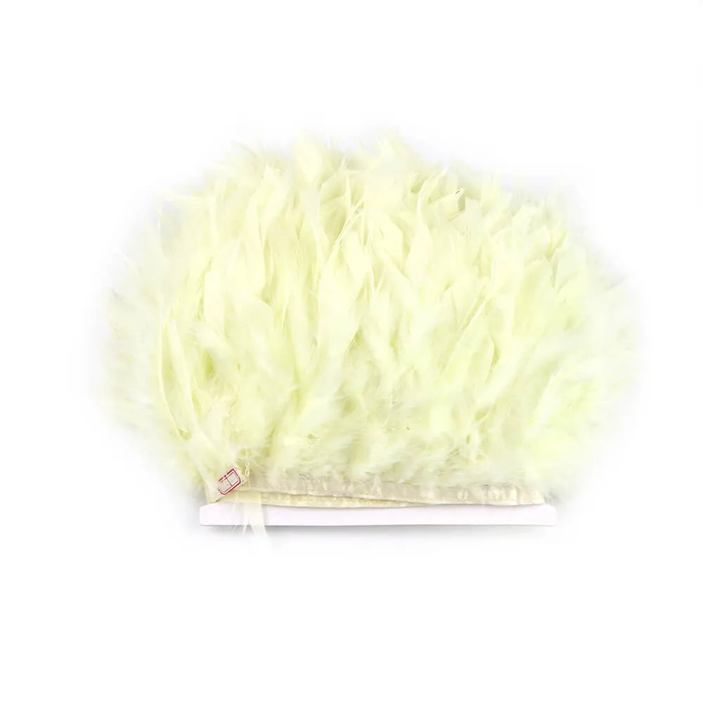 1M Dyed Leather Pink Turkey Feather Fringe Trim 6-8inches Chandelle Marabou Feather Trimming Skirt Dress Decoration SD62 (21)