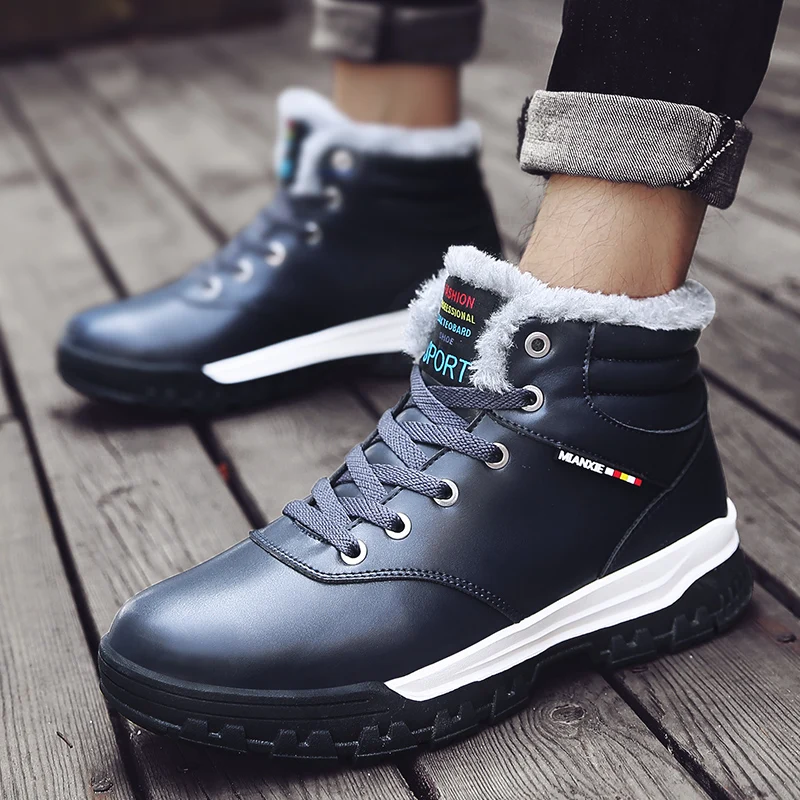 

GOODRSSON 2019 Casual Boots Male Autumn And Winter Men'S Cotton Shoes Large Size Men'S Shoes Snow Boots Keep Warm Flat Men Boots