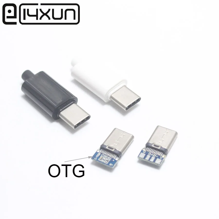 

1set OTG or Larger Current USB 3.1 Type C Male Plug Welding Type USB-C 4 in 1 DIY Repairs Cable Charger Connector for iPhone ect