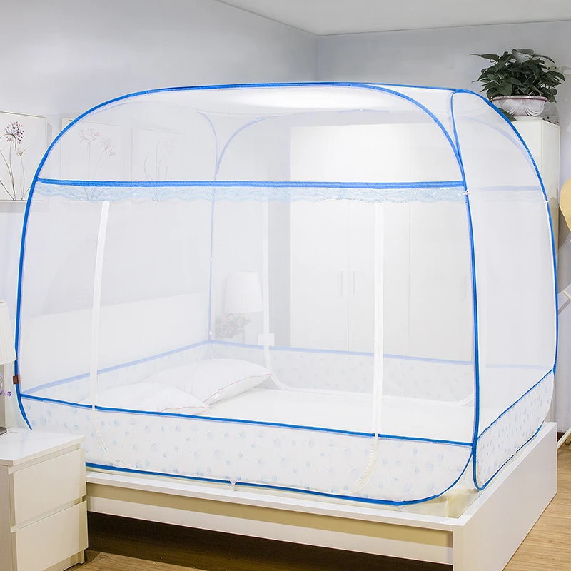 Rapid installation of mosquito nets A mosquito net that can be opened