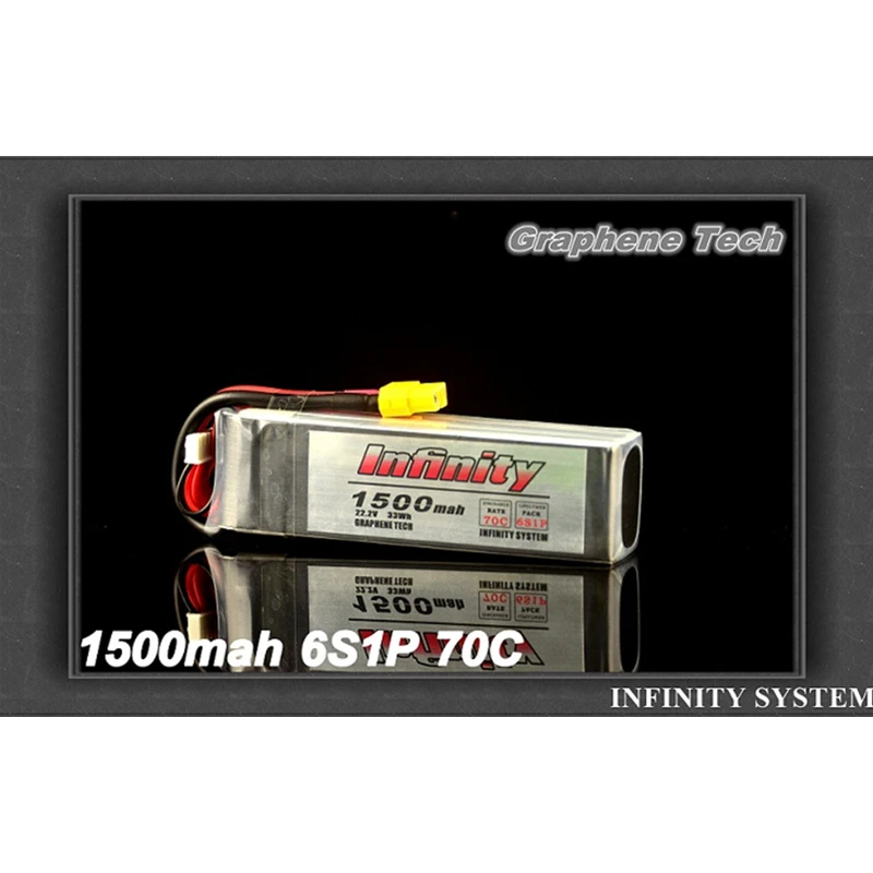 

Infinity 1500mah 70C 6S1P.X3 480 LiPo Lithium Battey For FPV Racing Drone Quadcopter