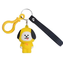 Милый мультфильм KPOP меховой шарик bts bt21 плюшевый брелок животных мешок подвеска брелок держатель Tata Chimmy амулет Сумочка для мальчиков и