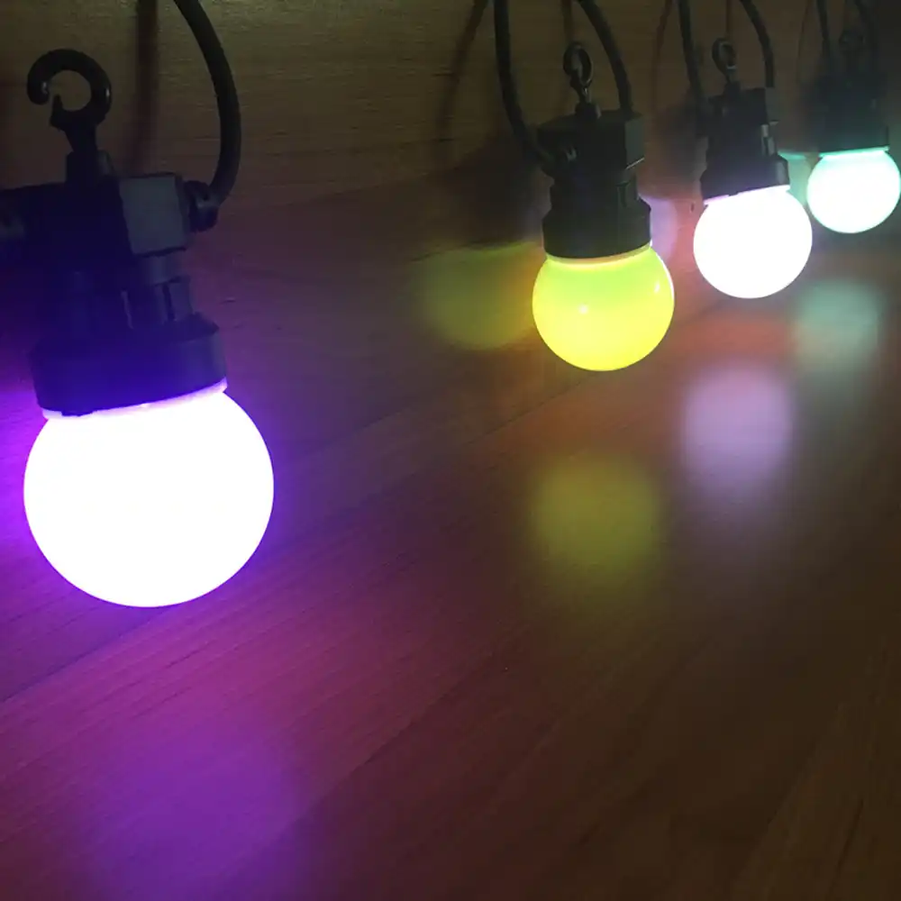 Vnl Ip65 Rgb Globe G50 Milky Bulb String Connectable Outdoor String Lights For Wedding Christmas Party Colorful Garland Lights Lighting Strings Aliexpress