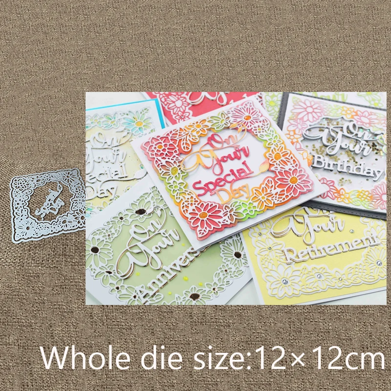 

New Design Craft Metal Cutting Die cut dies flower letters frame decoration scrapbook Album Paper Card Craft Embossing die cuts