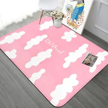 100X150 см Ковер в детском стиле с мультяшными облаками для гостиной, детской спальни, розовые серые прямоугольные ковры, детский коврик для игр