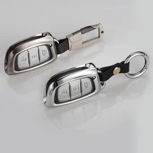 Дистанционный цинковый сплав, украшенный стразами для hyundai i30 IX35 Elantra Verna Tucson, умный чехол для ключей, Чехол для автомобильного кошелька, брелок