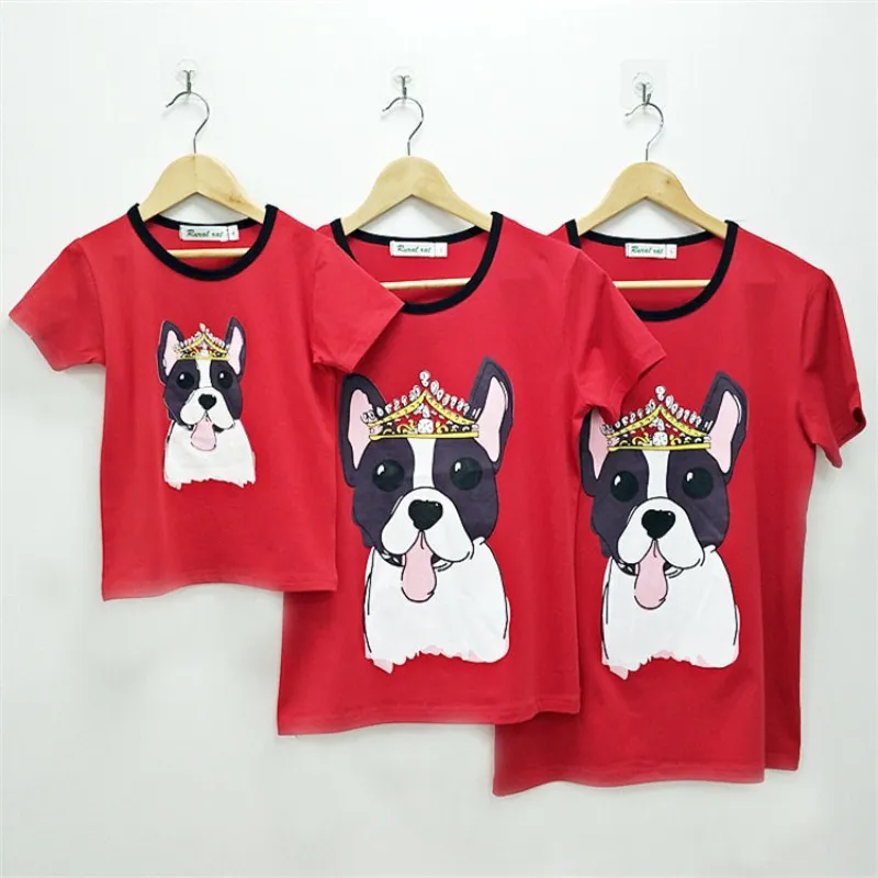 

Family Matching Clothes Mother Daughter Father Baby T Shirt Bodysuits Summer Cartoon animal Papa Mama Baby Kids Outfits Top Tee