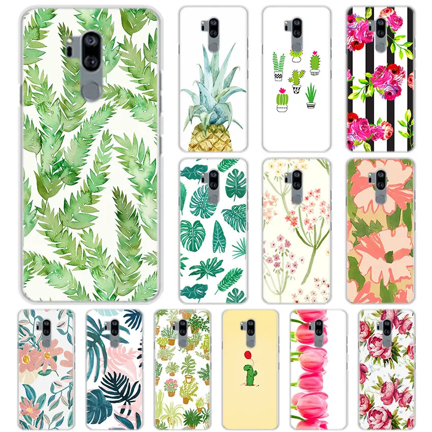 

tropical spring floral leaves phone Case cover for LG G5 G6 G7 ThinQ V10 V20 V30 V40 ThinQ Q6 Q7 Q8 Hard protector Case cover