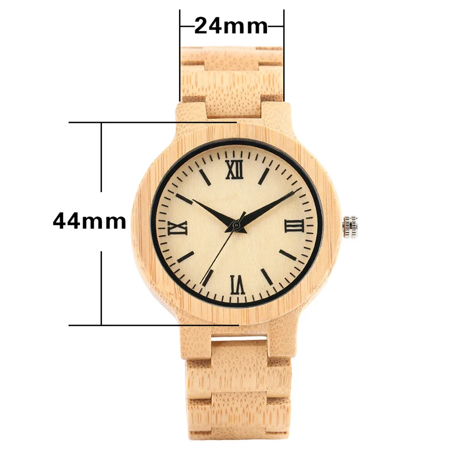 Bamboo zebra wood watch roman numerals dial ladies watch14