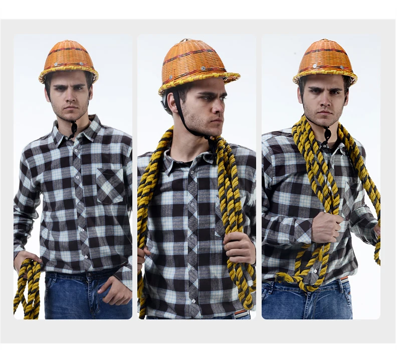 Новинка, летний солнцезащитный бамбуковый рабочий защитный шлем, строительный вентиляционный шахтерский строительный шлем, мужской тканый защитный шлем