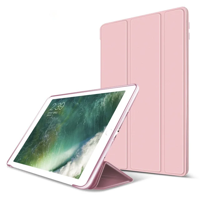 Мягкий силиконовый чехол-накладка из искусственной кожи для Apple ipad air 3 10,5 pro 10,5, тонкий чехол на магните+ пленка+ стилус - Цвет: Розовый