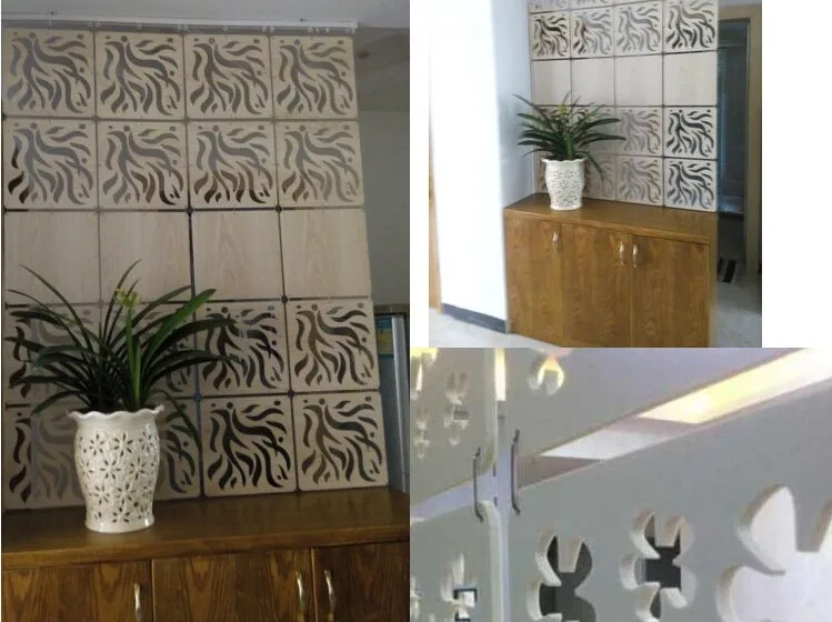 Compartimentación de entrada colgante de madera tallada corte divisor de sala divisor de pared de partición biombo divisores de habitación particiones