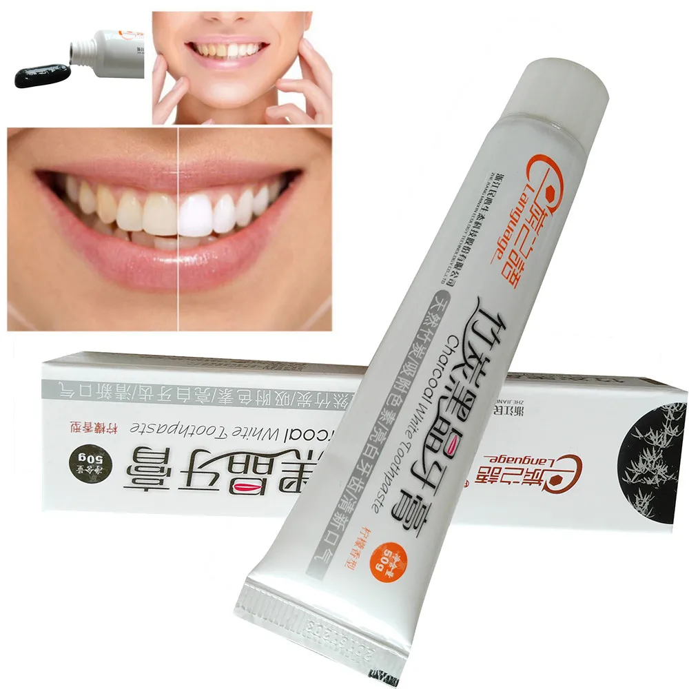 5001 высокое качество зубная паста бамбуковый уголь черная зубная паста отбеливание зубов Чистка гигиены уход за полостью рта