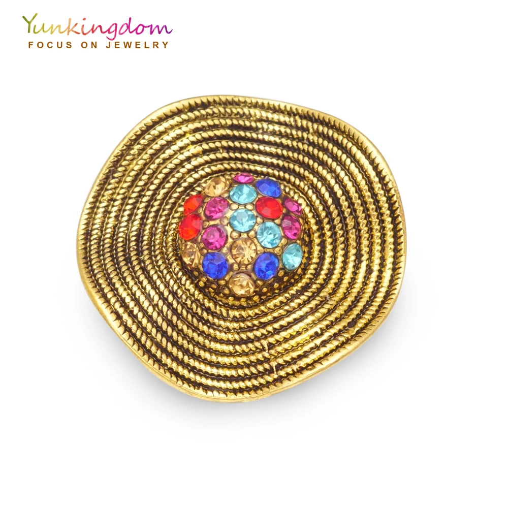 

Fashionable bohemia ethnic big rings for women luxury colorful crystal rhinestone ancient gold vintage jewelry gifts LPK1897