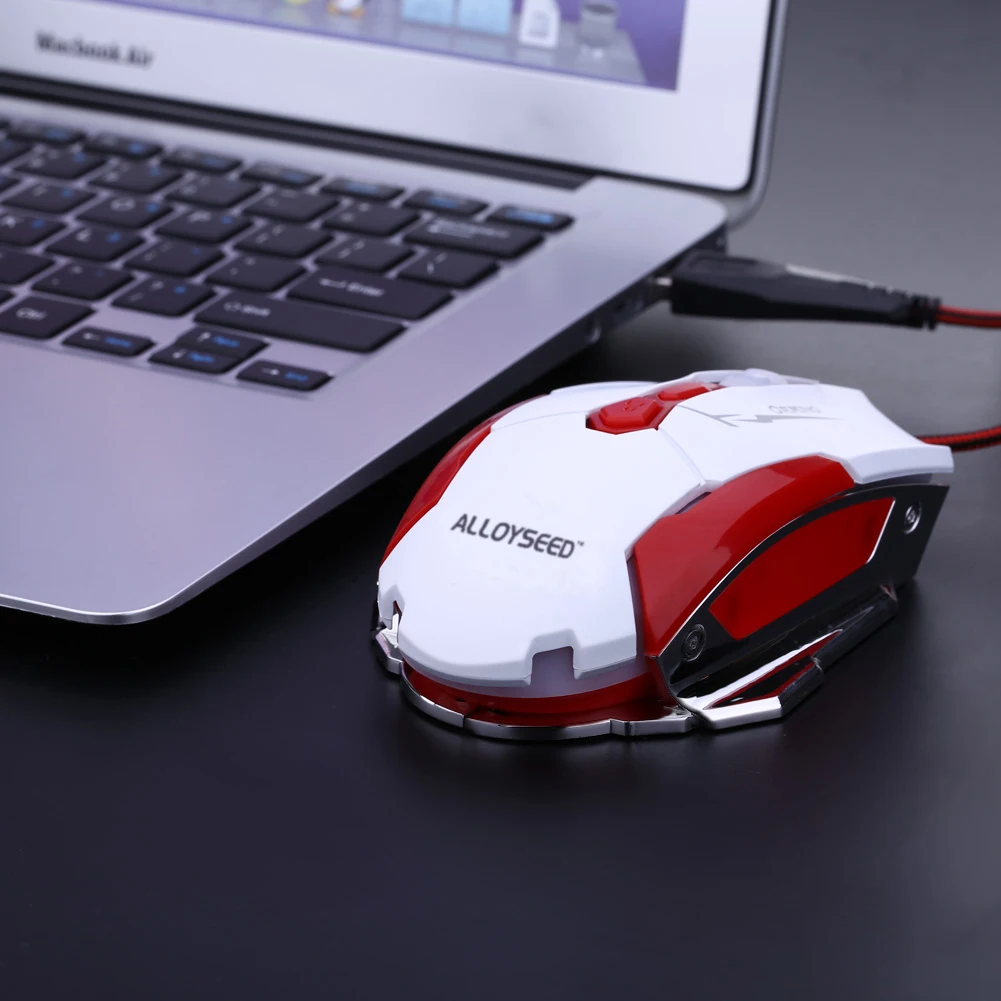 ALLOYSEED Проводная usb-мышь игровая мышь 7 кнопок 3200 точек/дюйм мыши светодиодный Оптический для компьютера ПК настольный ноутбук подарки
