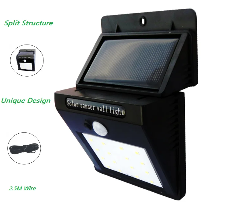 Lâmpadas Solares de movimento ativado luz separável Características : Solar Motion Sensor Lamps