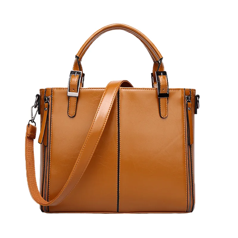 Ladies Bag Leather Handbags High Quality Casual Female Bags Tote Shoulder Bag Large Capacity Purse Pocket Messenger Hand SS7116 (5)