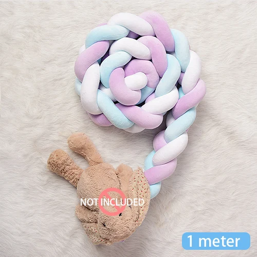 1 м/2 м/3 м ручной работы плетеная nody Knot новорожденная кровать бампер длинная завязанная тесьма Ledikant бампер детская кроватка бампер декор комнаты - Цвет: Mix Color D-1M