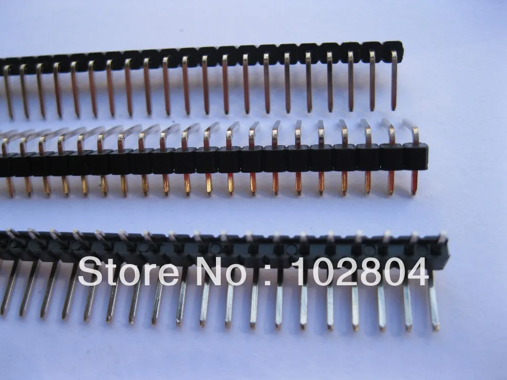 60 шт. 2 54 мм 1x40 40pin угол поломки штыревой разъем типа папа Однорядная полоса|headers