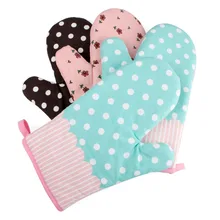 1 шт. перчатки для приготовления пищи для дома и сада хлопковые тканевые рукавицы для микроволновой печи термостойкие Нескользящие варежки