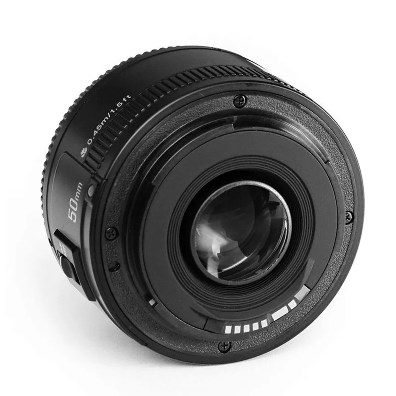 Светодиодная лампа для видеосъемки YONGNUO YN50mm f1.8 YN EF 50 мм f/1,8 AF объектив YN50 с фиксированным фокусным расстоянием большой апертурой Автофокус для цифровой однообъективной зеркальной камеры Canon EOS 60D 70D 5D2 5D3 600d DSLR камер