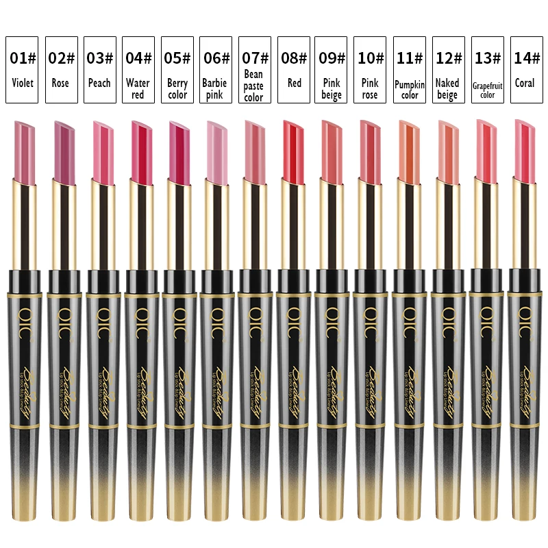 Двусторонняя матовая помада+ подводка для губ Макияж матовый блеск для губ косметический бальзам увлажняющий кремовый карандаш для губ Макияж липлин