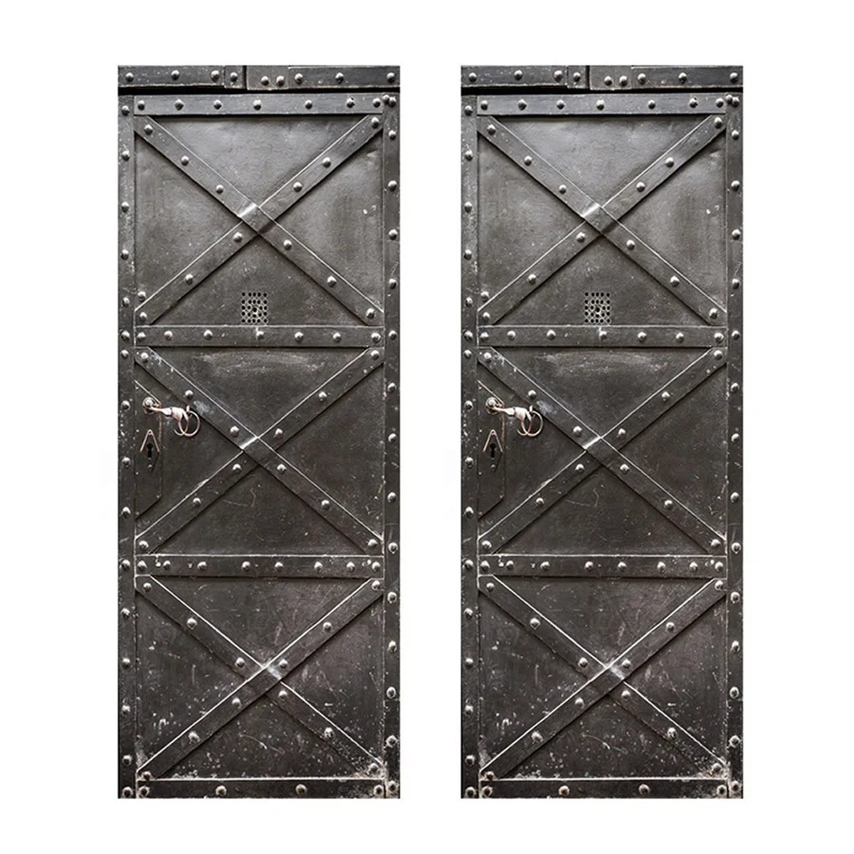 Iron Gate 3D Wall Sticker Decal Art Decor PVC Home Room Door Wall Mural