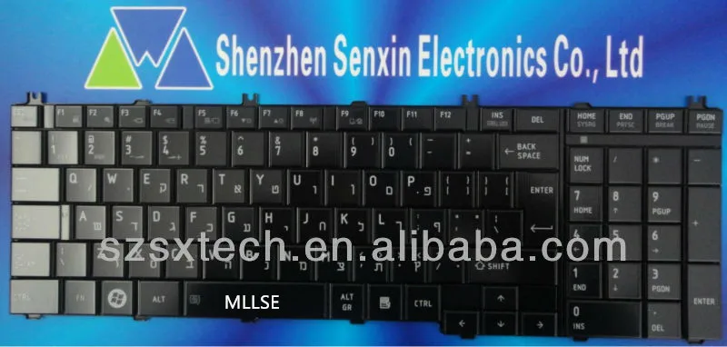 

MP-09M86HB6528, 0KN0-Y31HE02 Иврит Клавиатура для TOSHIBA Satellite C650 C655 L650 L655 L670 L675 L750 L660 C660 T350 B350 L775.