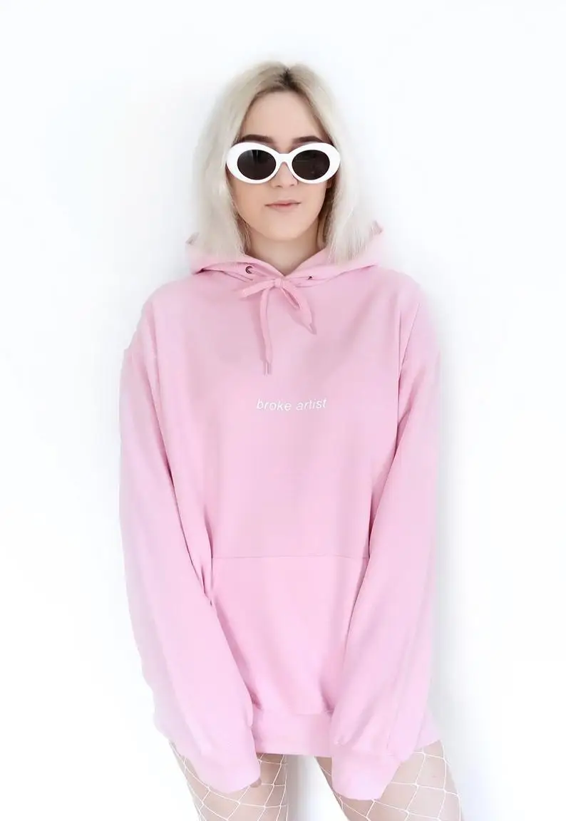 pink hoodie