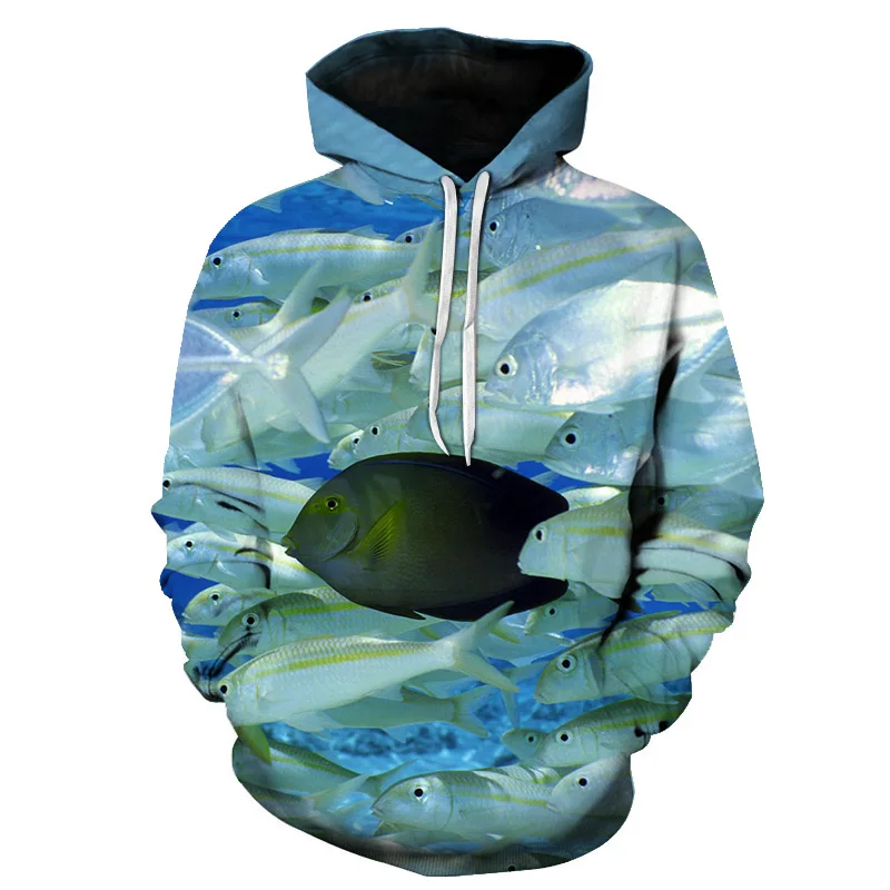 3D Tropical Fish Funny Hoodies For Fishinger Fisherman Men Women Long