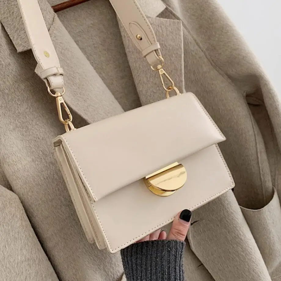 Kopen Elegante Vrouwelijke Flap Vierkante Tas 2019 Fashion Nieuwe Hoge Kwaliteit PU Leer vrouwen Designer Handtas Toevallige Schouder tas