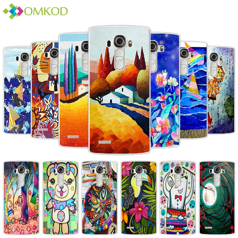 

For LG G4 Case For LG G4 H818 H815 (5.5inch) Back Mobile Phone Slim Silicone Protector Kids Painting Funda for LG G4 H818 Capa