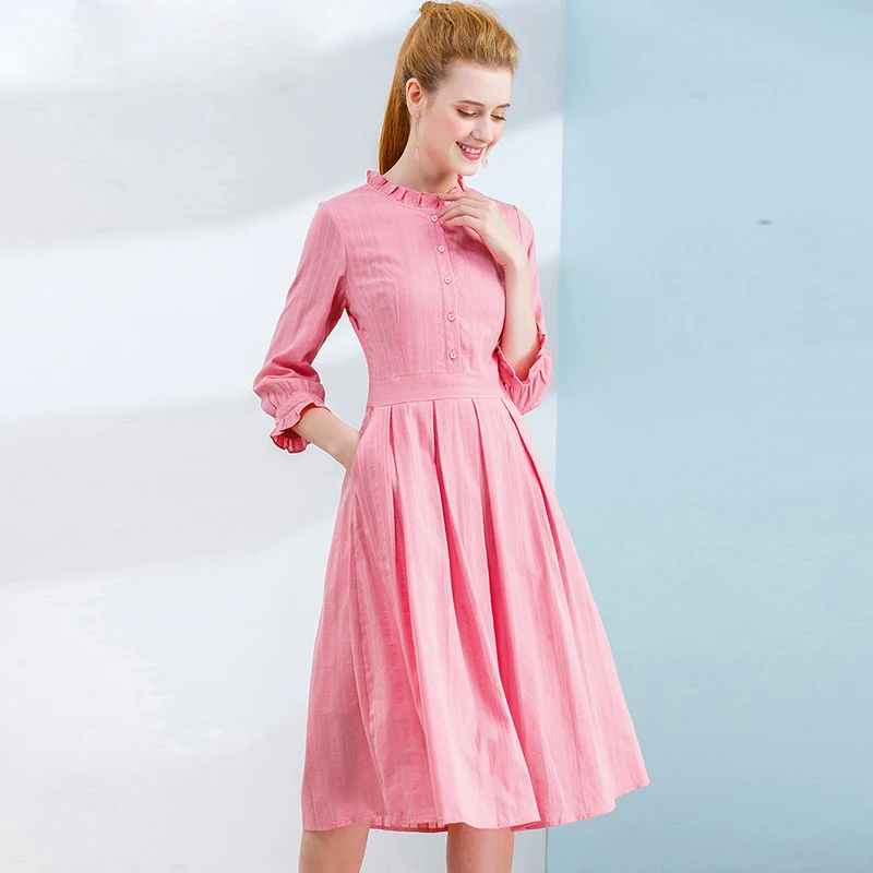 pink frock women