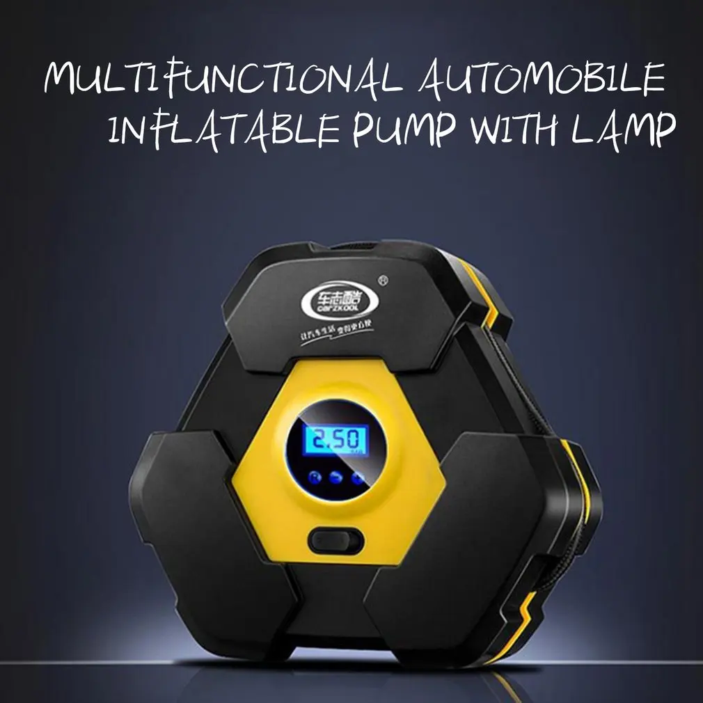 

Multifunctional Air Compressor Pump Portable Digital Tire Inflator Car Air Pump with Emergency LED Light Auto Shut Off Pump