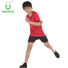 Детский Баскетбол Трикотажные шорты комплект детская спортивная одежда для бадминтона и настольного тенниса Рубашка Футбол бег спортивная одежда