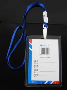 a7 card case badge card case work card plastic hook lanyard on