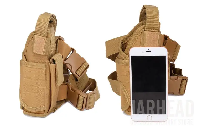 Militar do Exército Tactical Airsoft Nylon Bolsa Queda Perna Paintball Caça Universal Pistol Drop Leg Cintura Holster Bag 600d 11 Esporte e Lazer