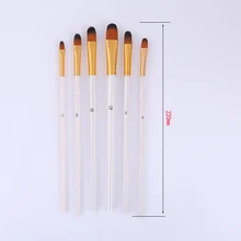 6 шт. кисти для рисования акварельные гуаши кисти для рисования разной формы круглый острый кончик нейлоновые кисти для окрашивания волос комплект, принадлежности для живописи