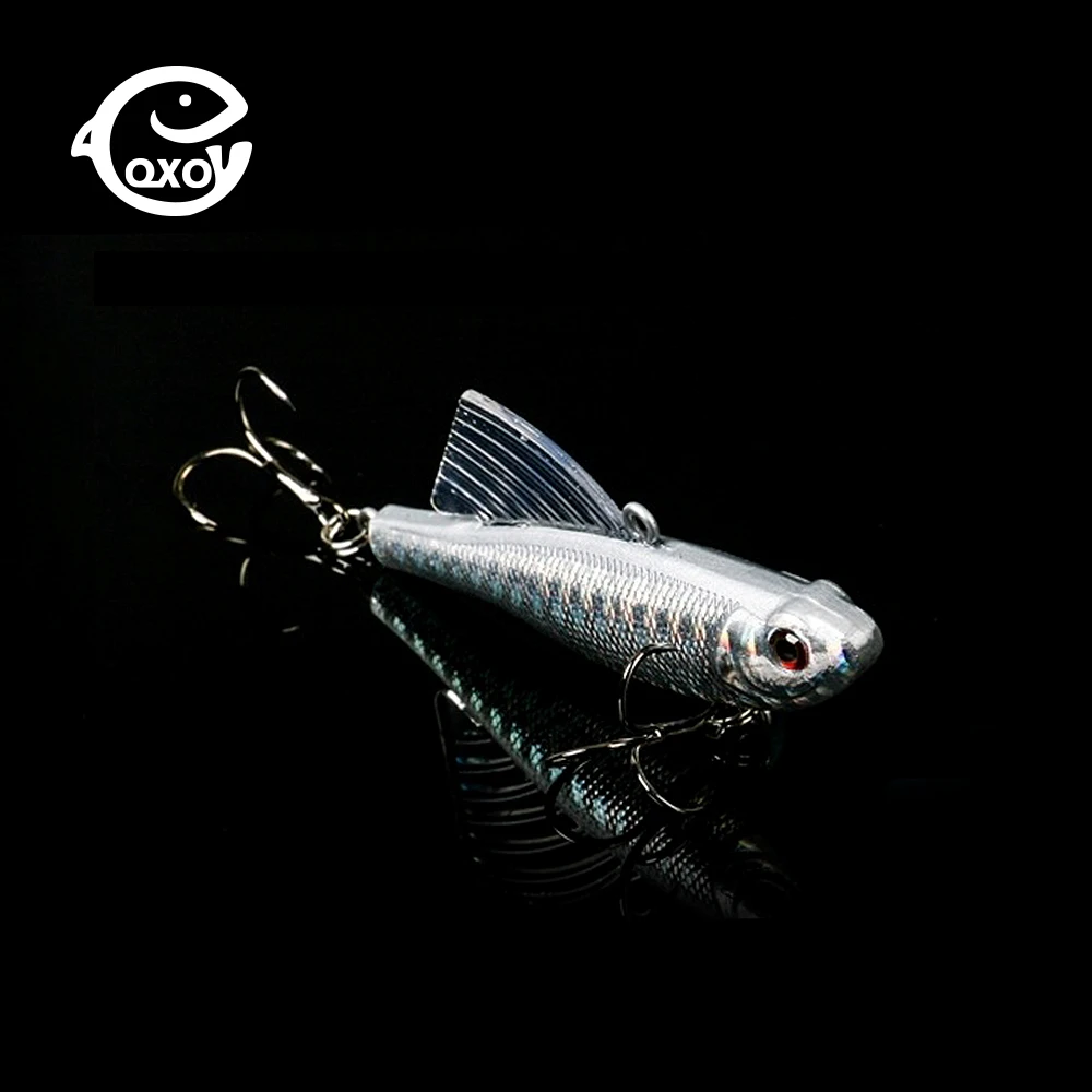 QXO 7 سنتيمتر 18g الصيد إغراء Crankbait الحبار الأخطبوط HardMinnow تهزهز إغراء المعدن VIB الطعم الشتاء الجليد السلع ل الصيد المتذبذب الطعم