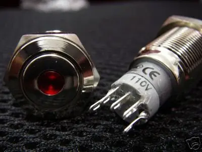 Мгновенный Красный освещенный SPDT ON-(ON) переключатель 110 V R11D 20