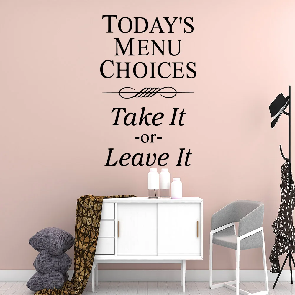 

Cartoon today's menu choices Wall Stickers Decorative Sticker Home Decor For Kitchen Restaurant Nordic Style Home Decoration