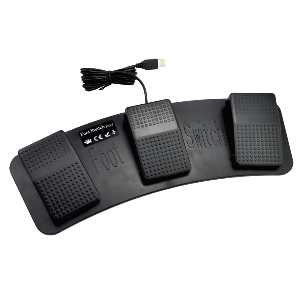 USB Triple Foot Pedal Control Switch Game Pad Keyboard Mouse for