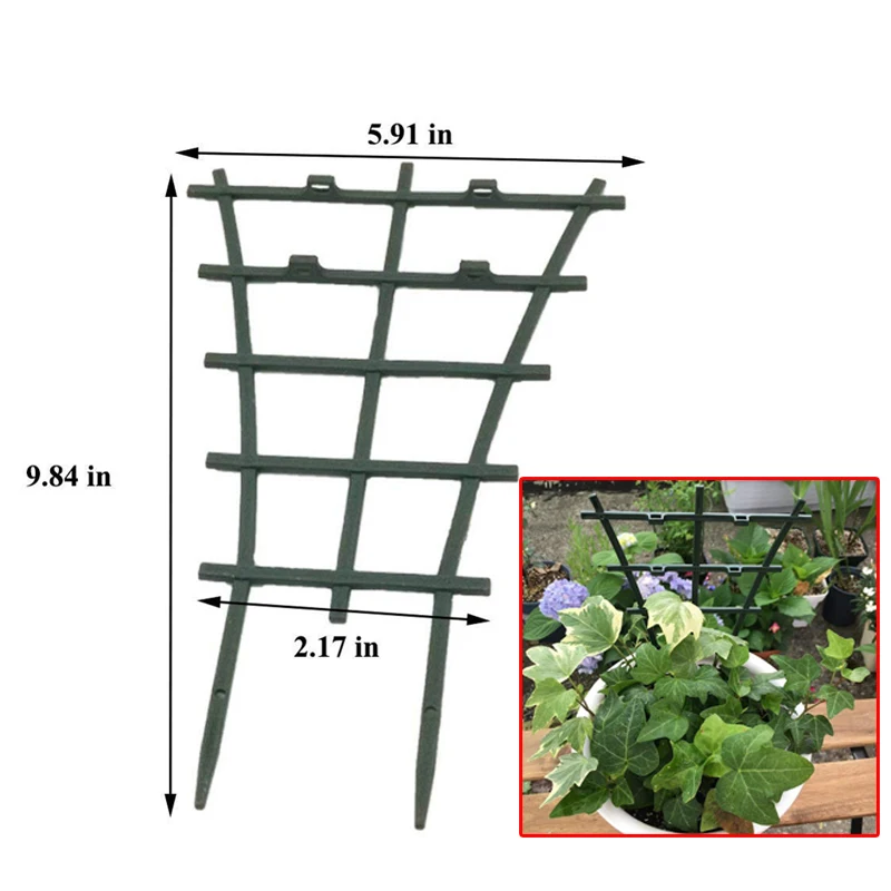 

DIY Plastic Plant Support Frame Pot Bracket shelf Climbing Flower Fixed Plant growth direction for Garden vines fastener
