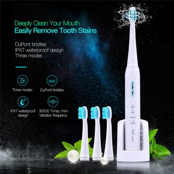 

LANSUNG SN901 Dental Care Electric Tooth Brush Sonic Ultrasonic Toothbrush IPX7 Waterproof Rechargeable Teeth Brush Kid Adult