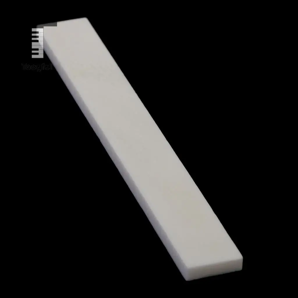 Tooyful 5pcs 80mm Ivory Cattle Bone Portable Replacement Bone Bridge Saddle Uncut Blank for Handmade Guitar Parts & Accessories