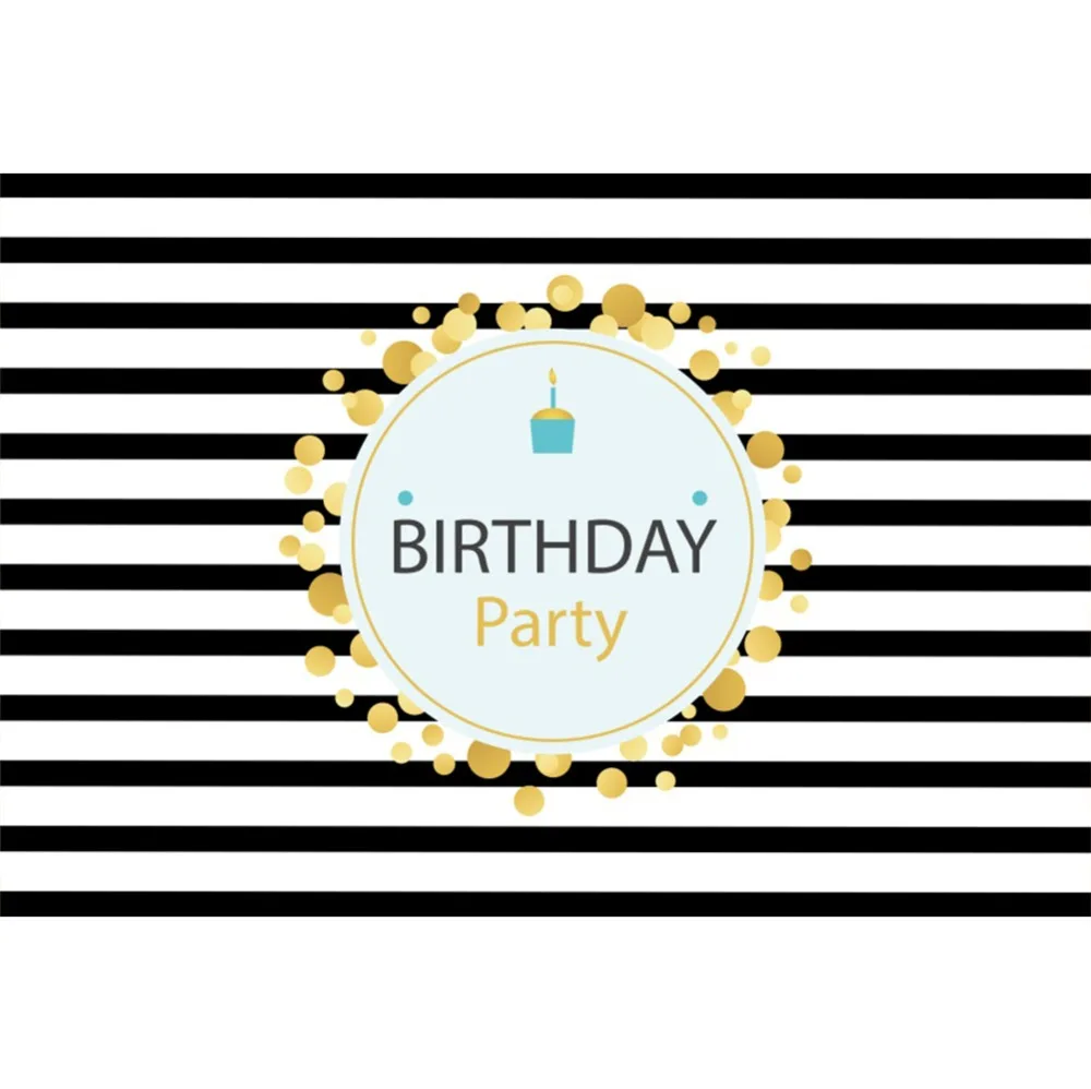 Laeacco Stripe Backdrops Black And White Baby Birthday Party Dots Family Shoot Photographic Backgrounds Photocall Photo Studio |